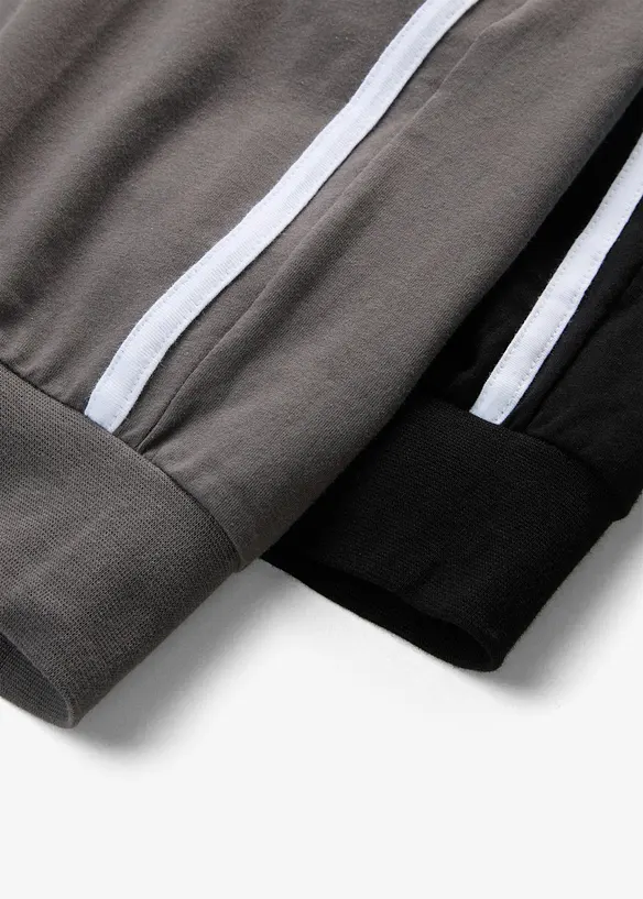 Pantaloni capri da jogging in cotone (pacco da 2), bonprix