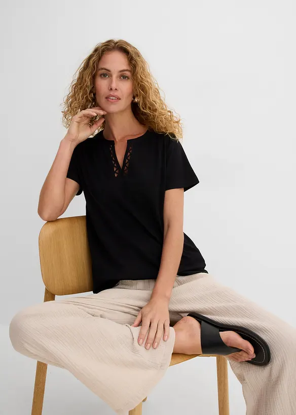 Maglia con scollo particolare, bonprix