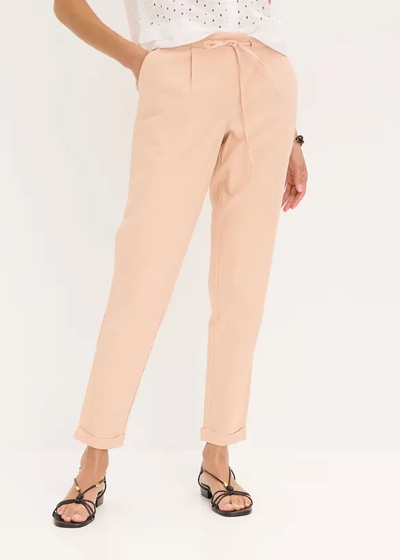 Pantaloni in misto lino, bonprix