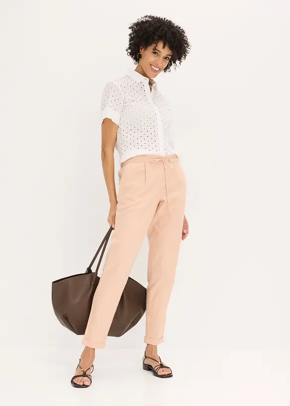 Pantaloni in misto lino, bonprix