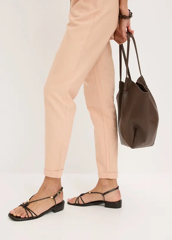 Pantaloni in misto lino, bonprix
