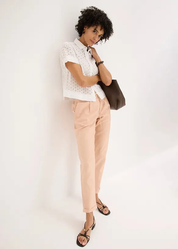 Pantaloni in misto lino, bonprix