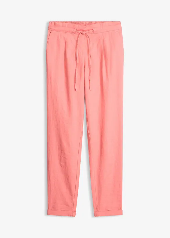 Pantaloni in misto lino, bonprix