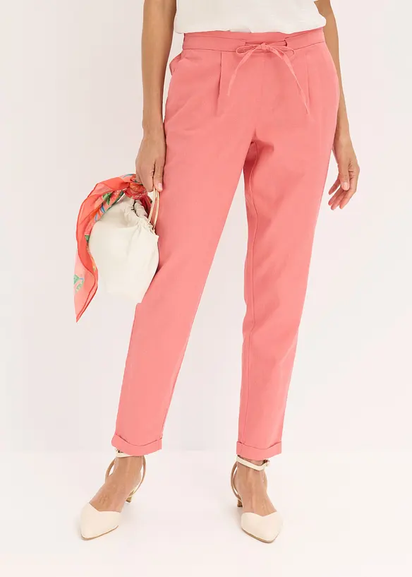 Pantaloni in misto lino, bonprix