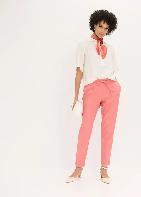 Pantaloni in misto lino, bonprix