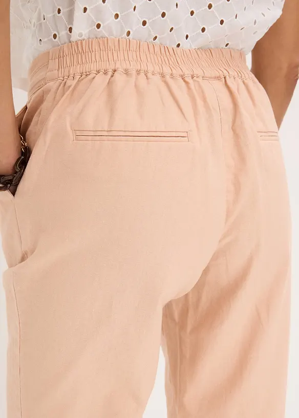 Pantaloni in misto lino, bonprix