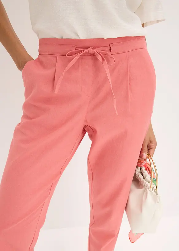 Pantaloni in misto lino, bonprix