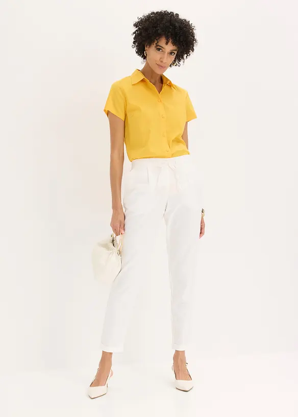 Pantaloni in misto lino, bonprix