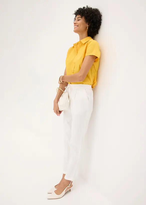 Pantaloni in misto lino, bonprix