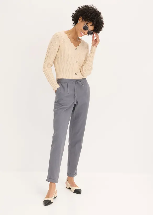 Pantaloni in misto lino, bonprix