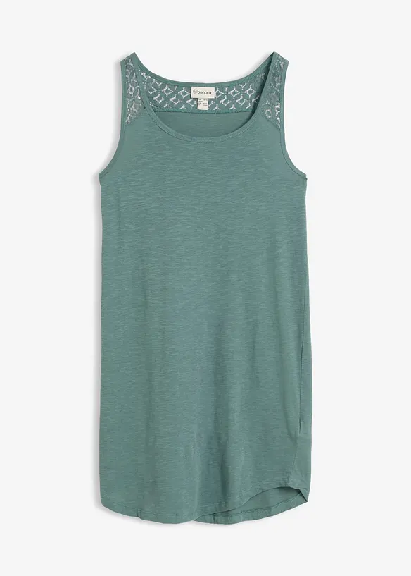 Abito in maglina di cotone con pizzo, bonprix