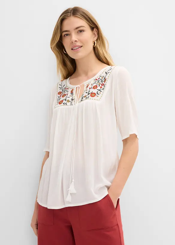 Tunica in morbida viscosa crinkle, bonprix