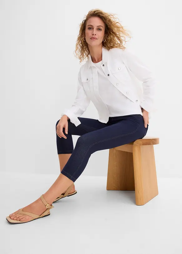 Leggings capri effetto jeans, bonprix