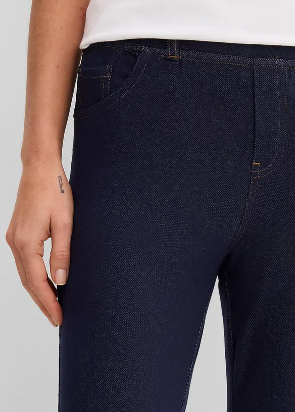 Leggings capri effetto jeans, bonprix