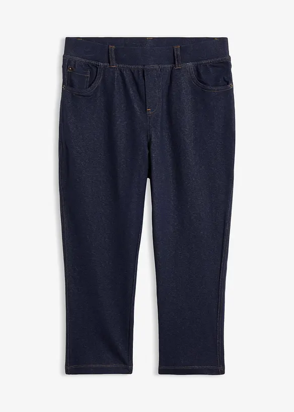 Leggings capri effetto jeans, bonprix