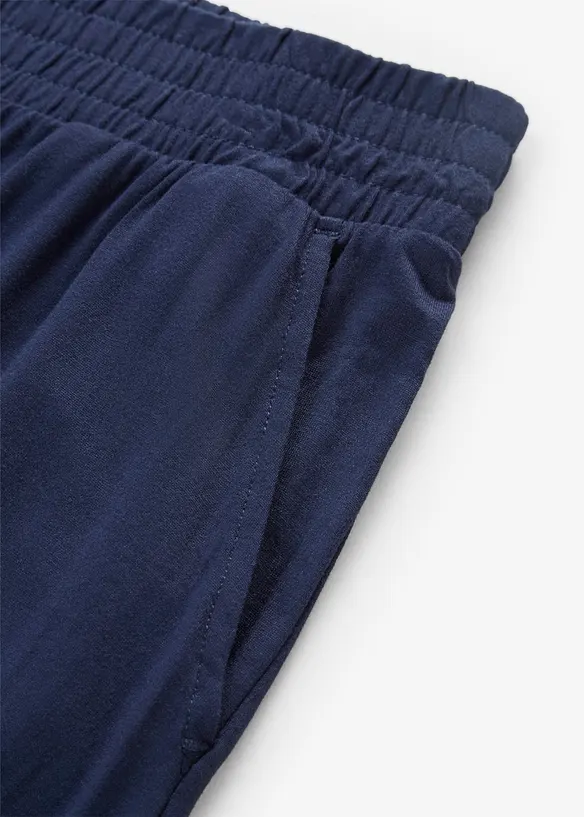 Pantaloni cropped in jersey di misto viscosa fluido, bonprix