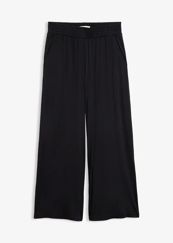 Pantaloni cropped in jersey di misto viscosa fluido, bonprix
