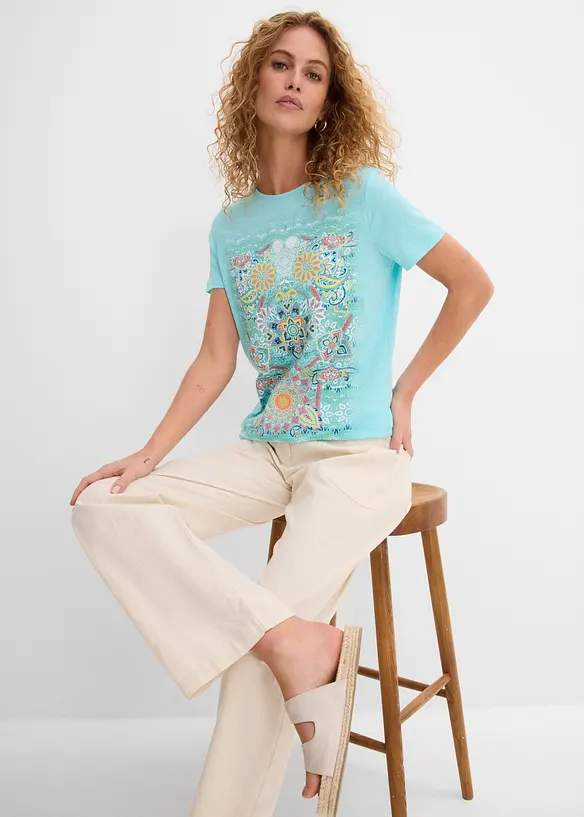 T-shirt in puro cotone, bonprix