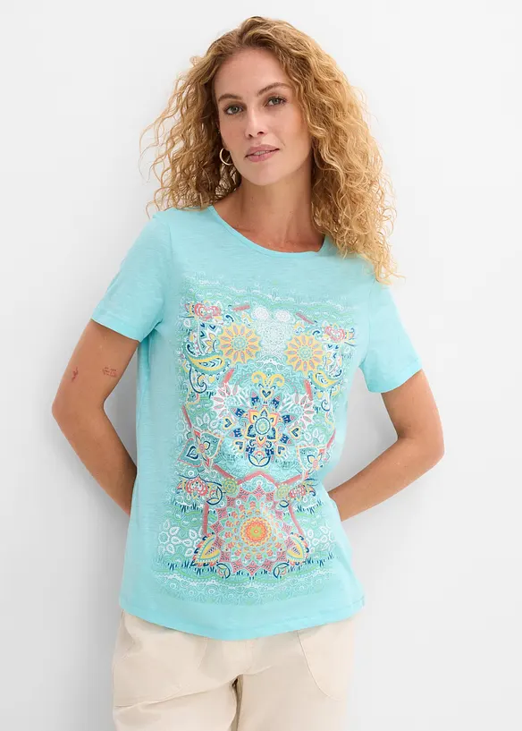 T-shirt in puro cotone, bonprix