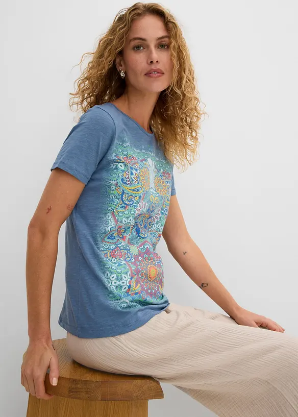 T-shirt in puro cotone, bonprix