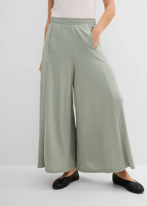 Pantaloni culotte in jersey con gambe larghe, bonprix