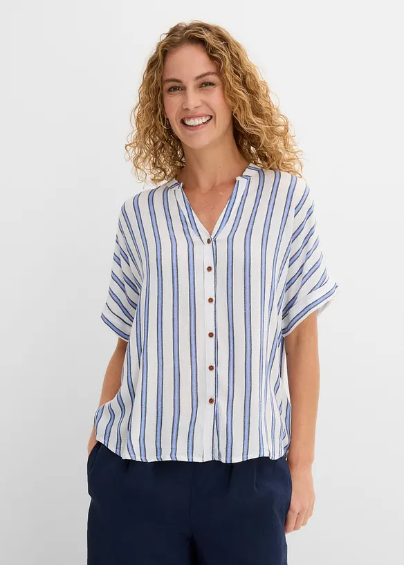 Camicetta crinkle in viscosa fluida, bonprix