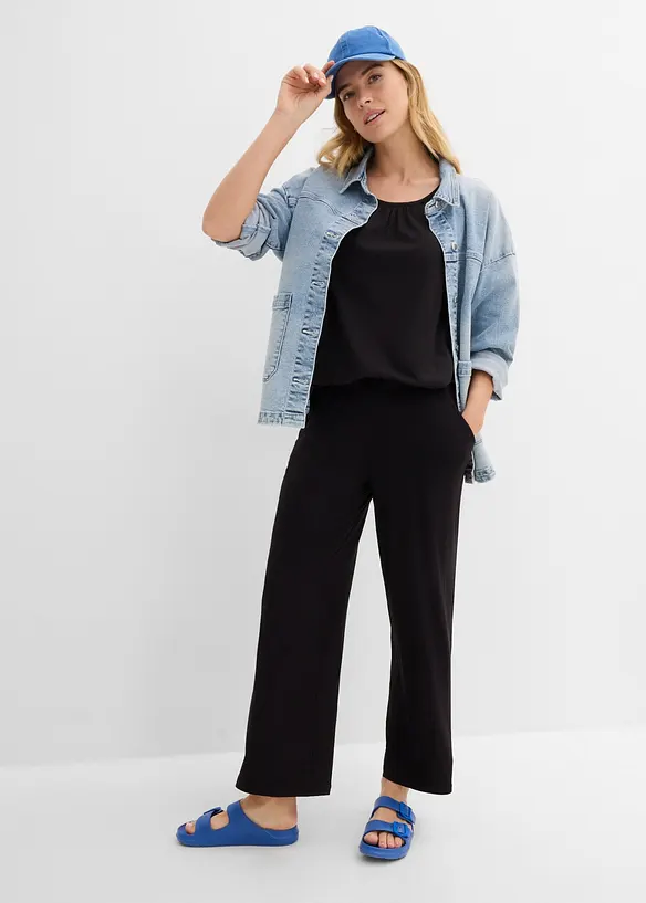 Pantaloni in jersey di misto viscosa fluente, bonprix