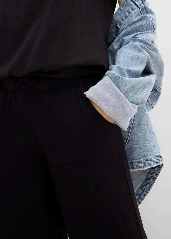 Pantaloni in jersey di misto viscosa fluente, bonprix