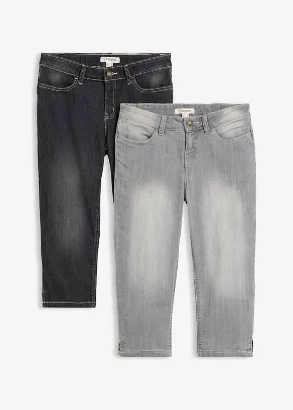 Jeans capri (pacco da 2), bonprix