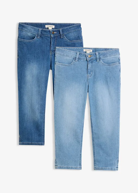 Jeans capri (pacco da 2), bonprix