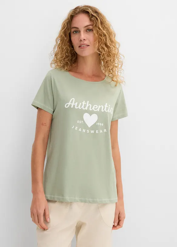 T-shirt in puro cotone, bonprix
