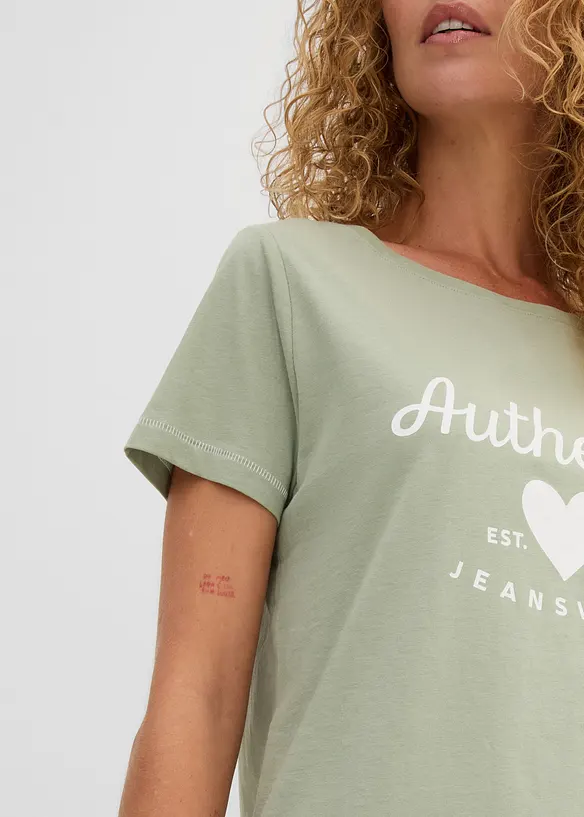 T-shirt in puro cotone, bonprix