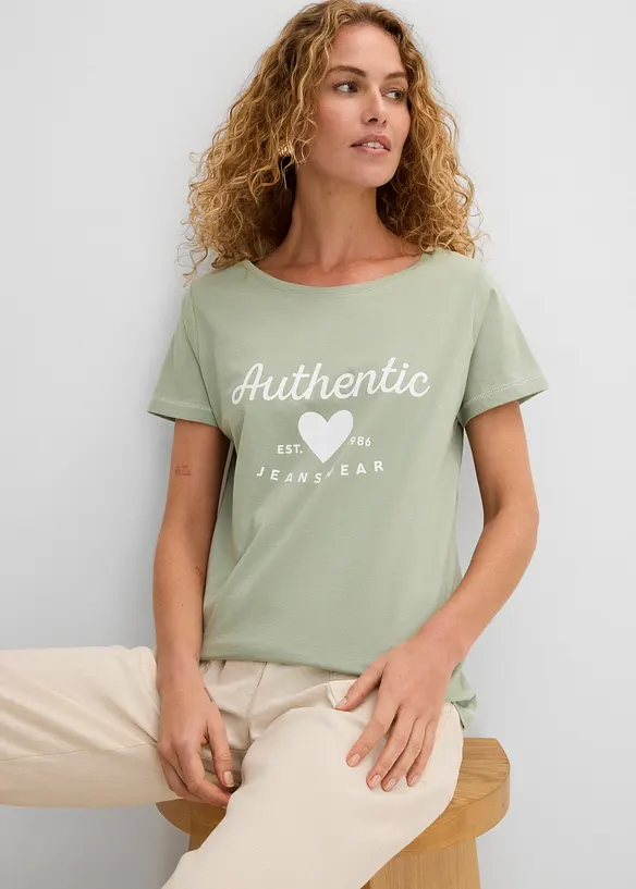 T-shirt in puro cotone, bonprix