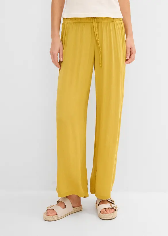 Pantaloni larghi in viscosa fluente, bonprix