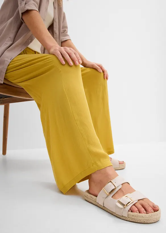 Pantaloni larghi in viscosa fluente, bonprix