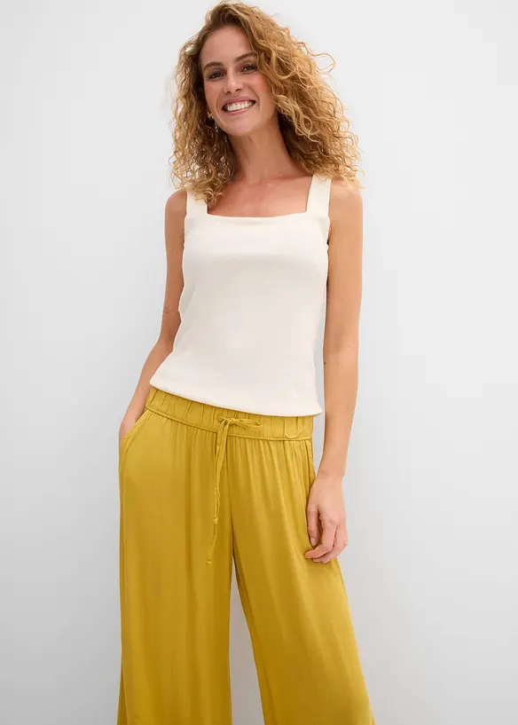 Pantaloni larghi in viscosa fluente, bonprix