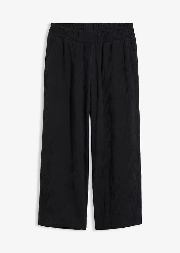 Pantaloni culotte in mussola di cotone, bonprix