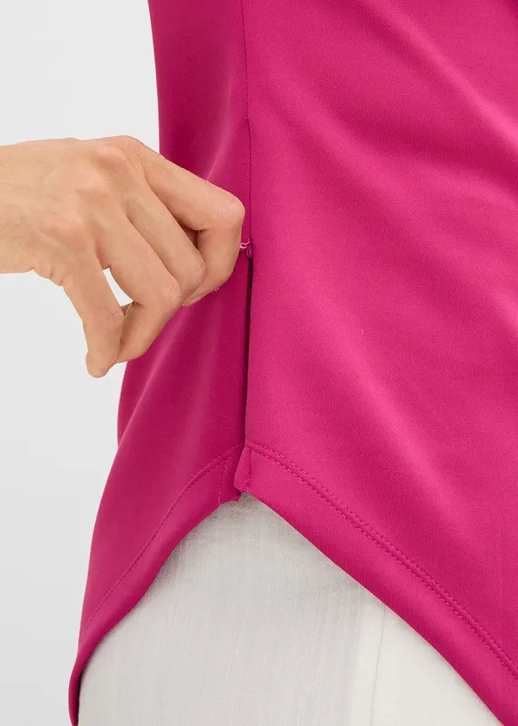 Top asimmetrico effetto neoprene, bonprix