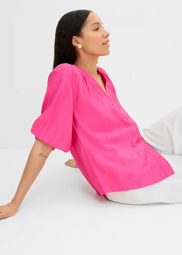 Blusa oversize in misto viscosa morbido, bonprix