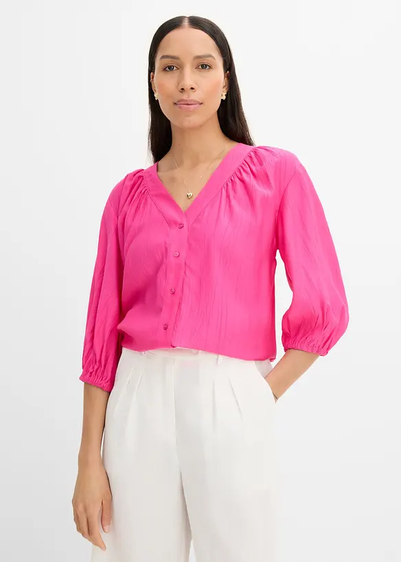 Blusa oversize in misto viscosa morbido, bonprix