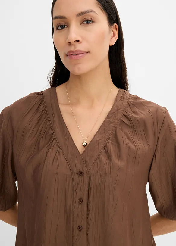 Blusa oversize in misto viscosa morbido, bonprix