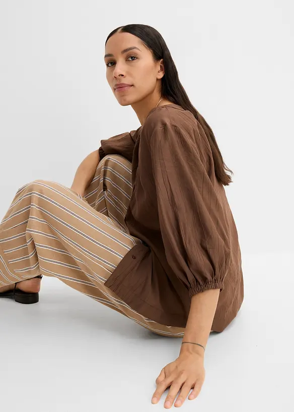 Blusa oversize in misto viscosa morbido, bonprix