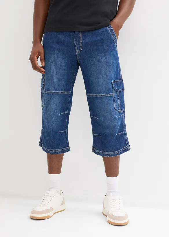 Jeans cargo a pinocchietto regular fit, straight, bonprix