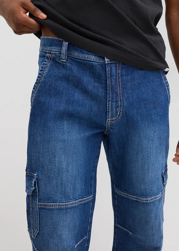 Jeans cargo a pinocchietto regular fit, straight, bonprix