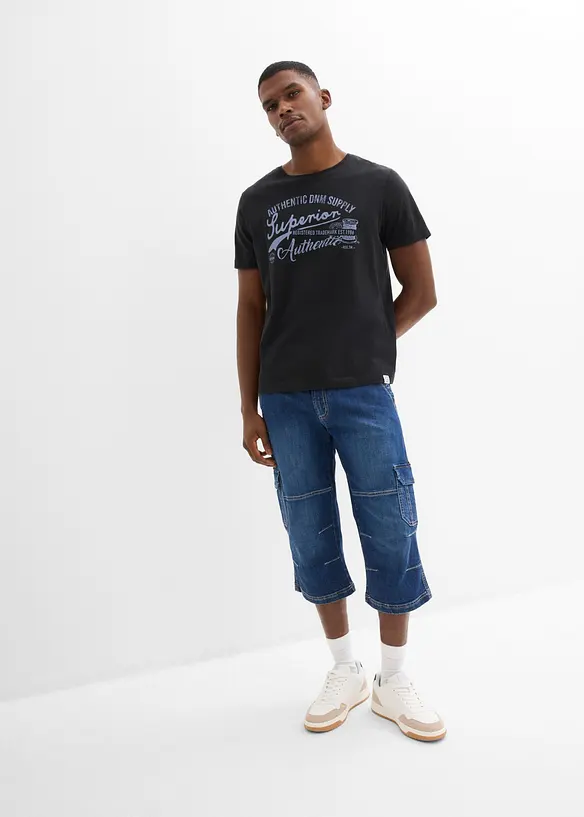Jeans cargo a pinocchietto regular fit, straight, bonprix