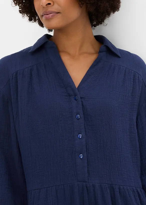 Abito corto a balze in mussola, bonprix