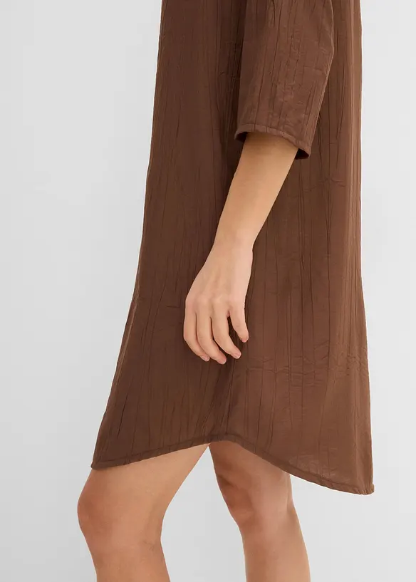 Abito tunica in misto viscosa con effetto operato, bonprix