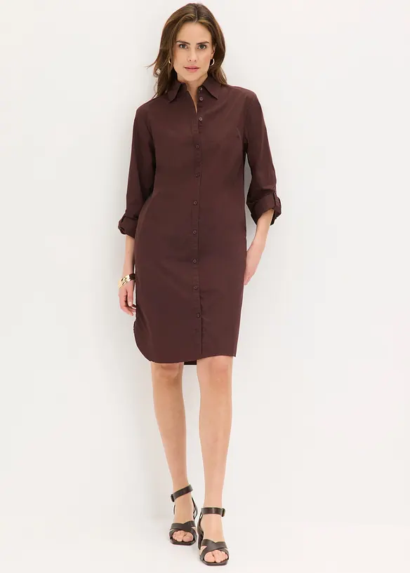 Abito chemisier in popeline di cotone, bonprix