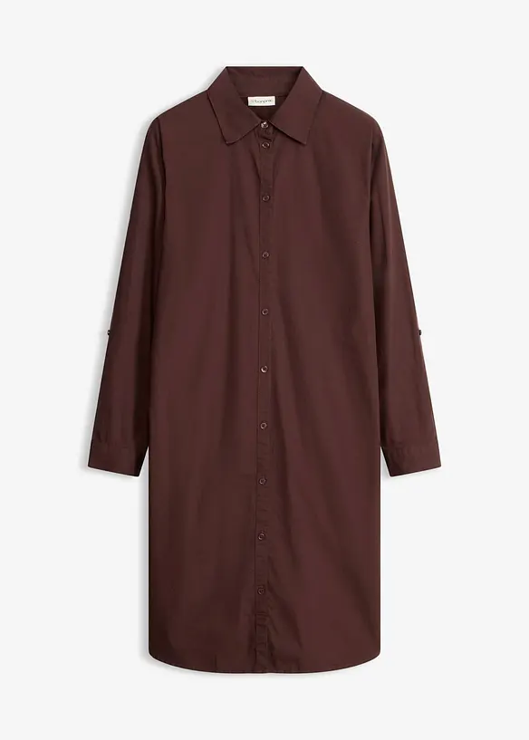 Abito chemisier in popeline di cotone, bonprix