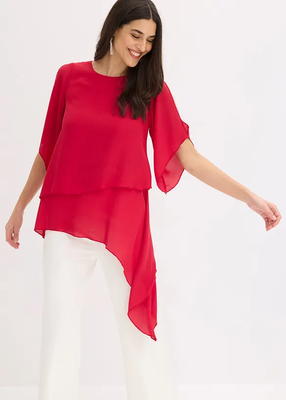 Blusa asimmetrica a pi&ugrave; veli, bonprix